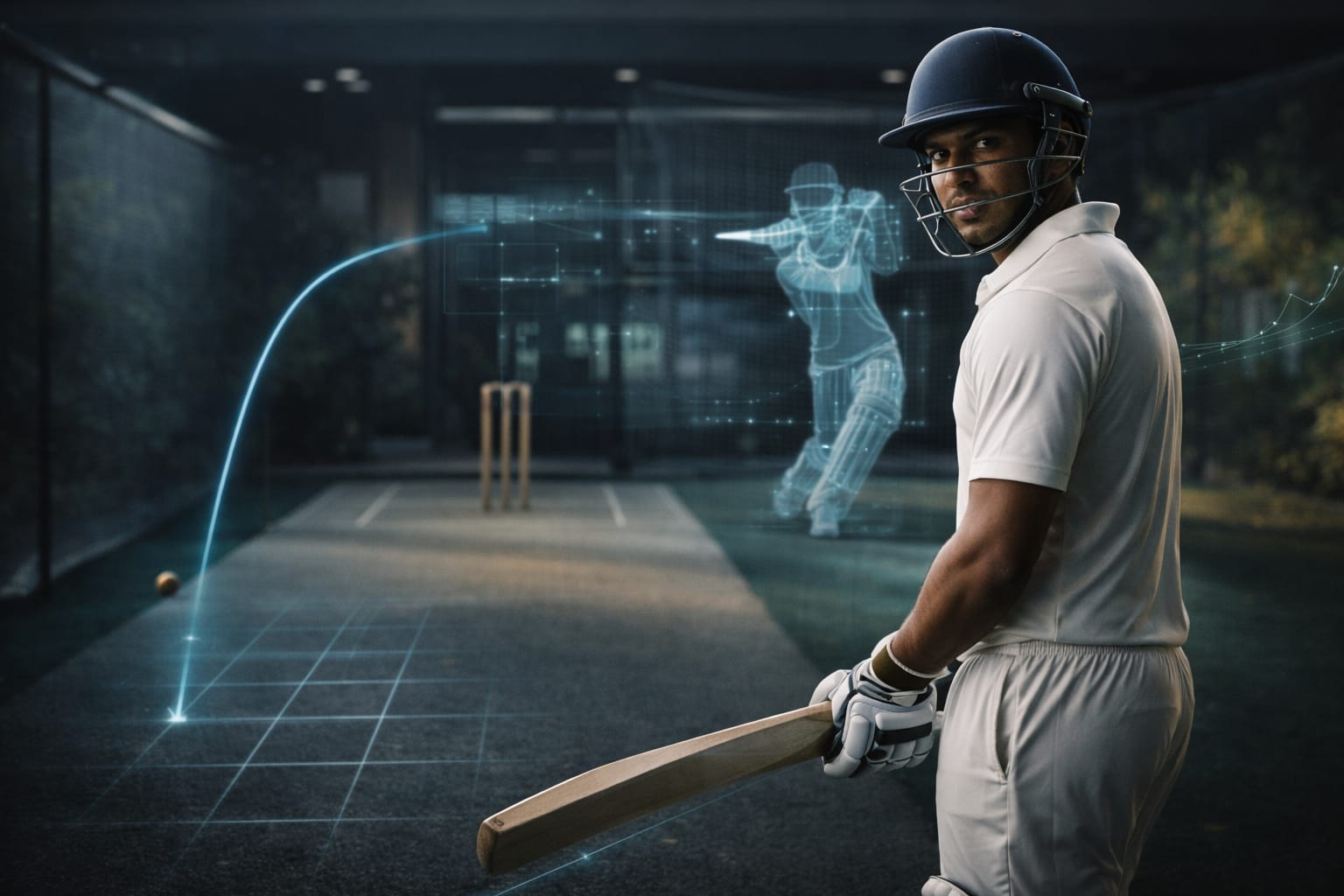 Cricket player using Cricstars Labs performance tools