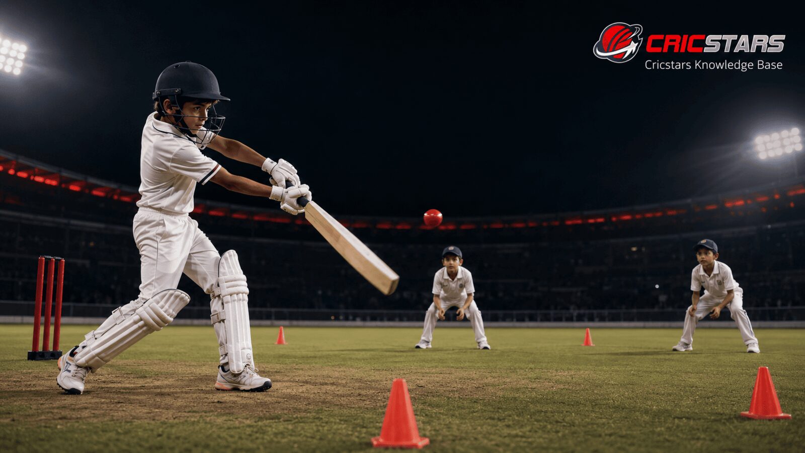 Junior cricket clean pickup and accurate throwing fielding relay