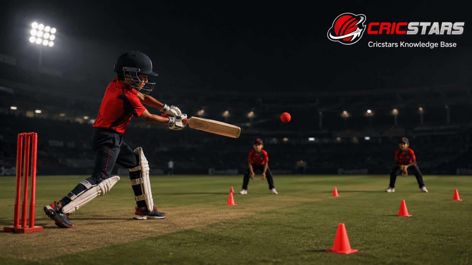 Under 10 cricket target defending cone castle game